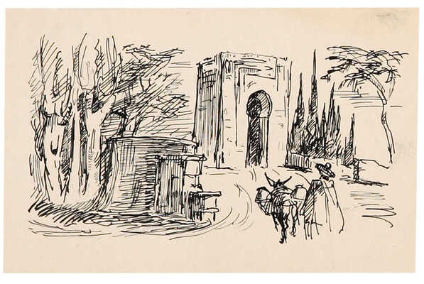 Бехтеев Владимир Георгиевич. Лот из 13 листов (семь листов двухсторонние) с иллюстрациями к кн.: Ирвинг В. Рассказы и легенды (М.; Л.: Детская литература ЦК ВЛКСМ, 1939)